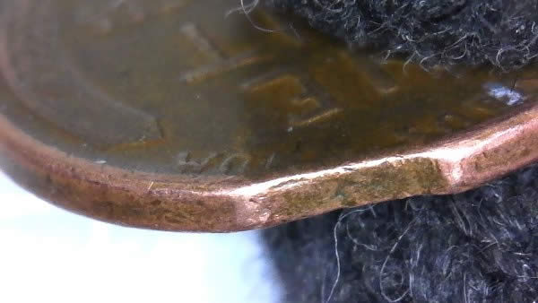 1955-P-Lincoln-Wheat-Cent-Curved-Clipped-Planchet-Found-In-Walmart!